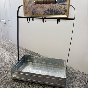 Metal Caddy with Wooden Handle
